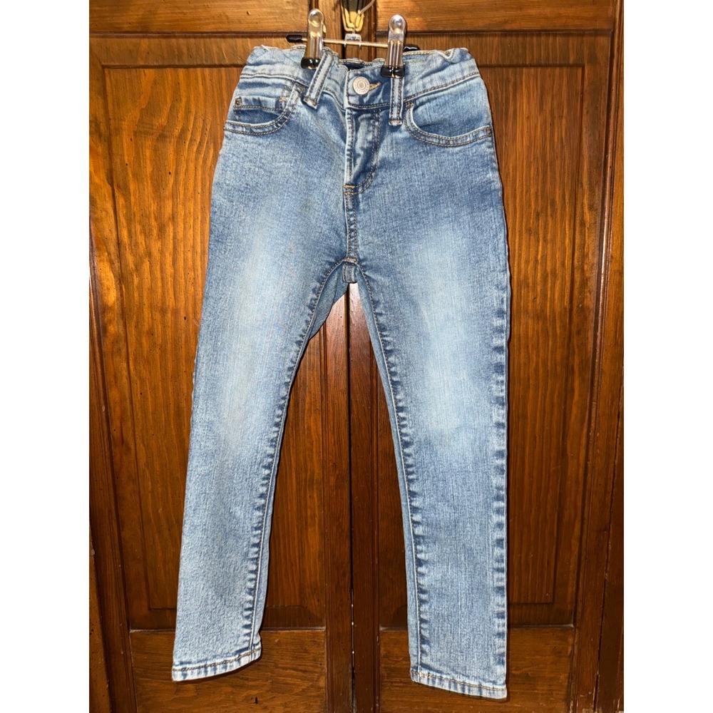 Gap Kids Boys Slim Stretch Skinny Jeans Light Wash Blue Size 5 Adjustable Waist